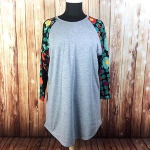 FINAL SALE! LULAROE Randy Baseball Tee Flowery